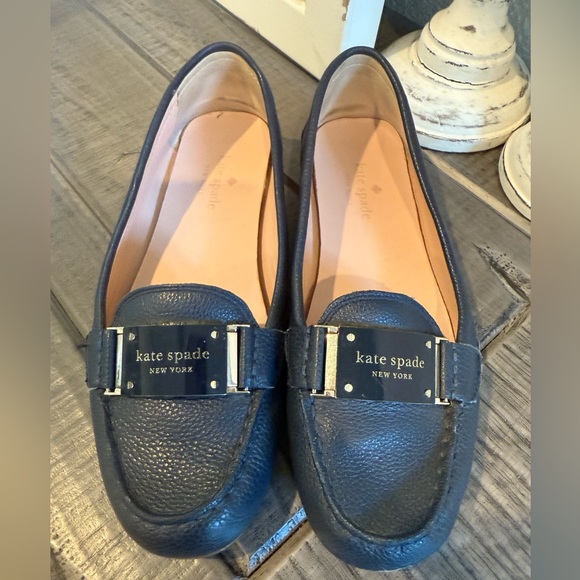 kate spade Shoes - Kate Spade Navy Blue Leather Loafers . Size 7
